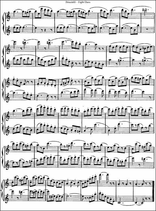 8首博瑞西亚第长笛二重奏-NO.2-长笛五线谱|长笛谱