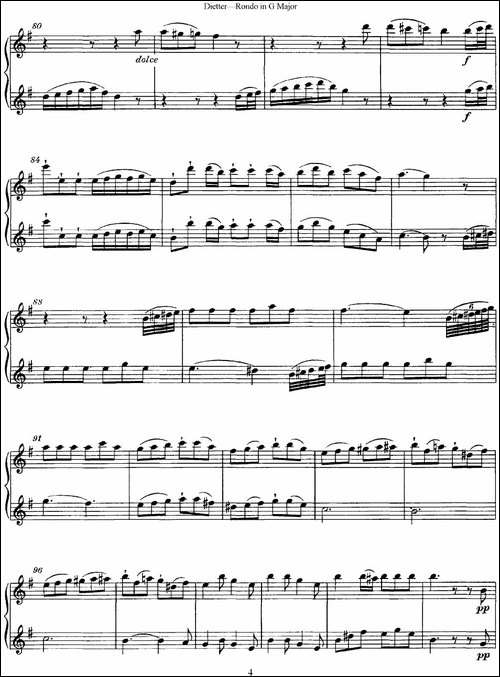 迪埃特长笛二重奏G大调回旋曲-Rondo-in-G-Majo-长笛五线谱|长笛谱