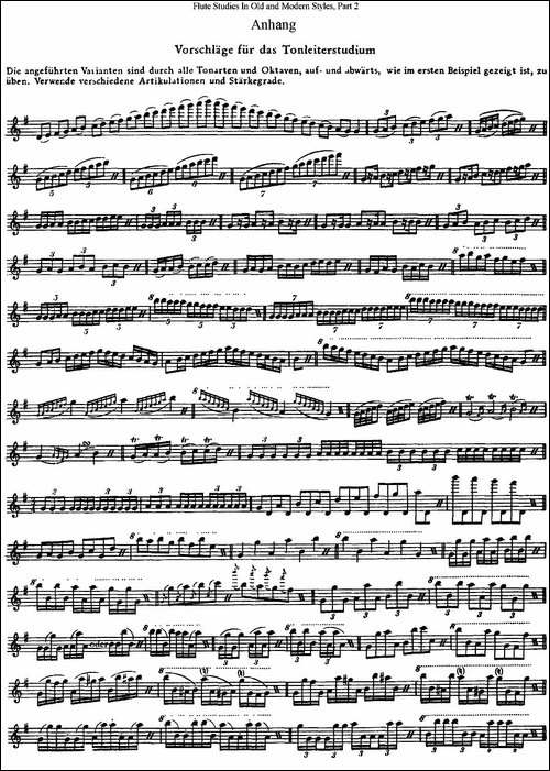 斯勒新老风格长笛练习重奏曲-第二-NO.13-长笛五线谱|长笛谱