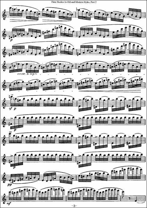 斯勒新老风格长笛练习重奏曲-第二-NO.20-长笛五线谱|长笛谱