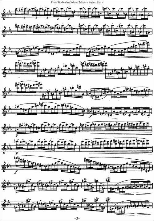 斯勒新老风格长笛练习重奏曲-第四-NO.19-长笛五线谱|长笛谱