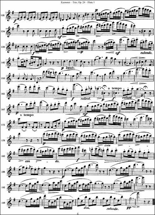 库默长笛三重奏Op.24-Flute-1-长笛五线谱|长笛谱