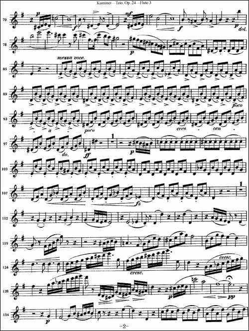 库默长笛三重奏Op.24-Flute-3-长笛五线谱|长笛谱