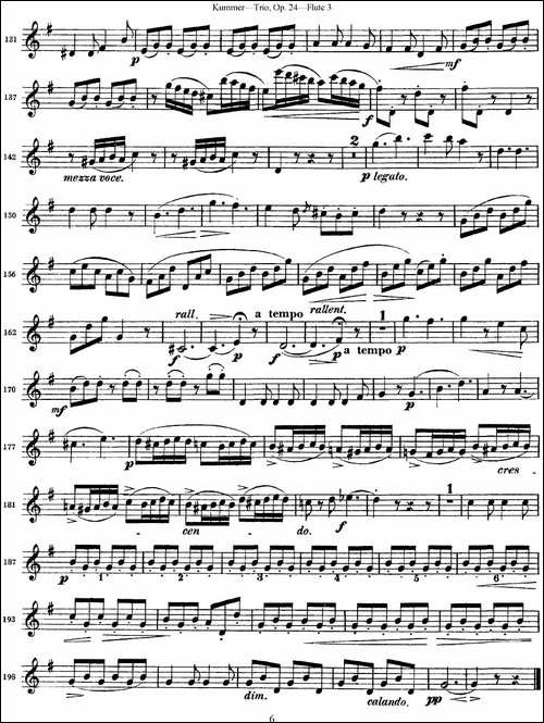 库默长笛三重奏Op.24-Flute-3-长笛五线谱|长笛谱