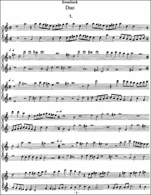 斯威利克长笛二重奏-长笛五线谱|长笛谱