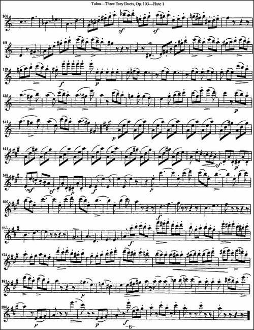 图露三首长笛简易重奏曲Op.103-Flute-1-NO.2-长笛五线谱|长笛谱