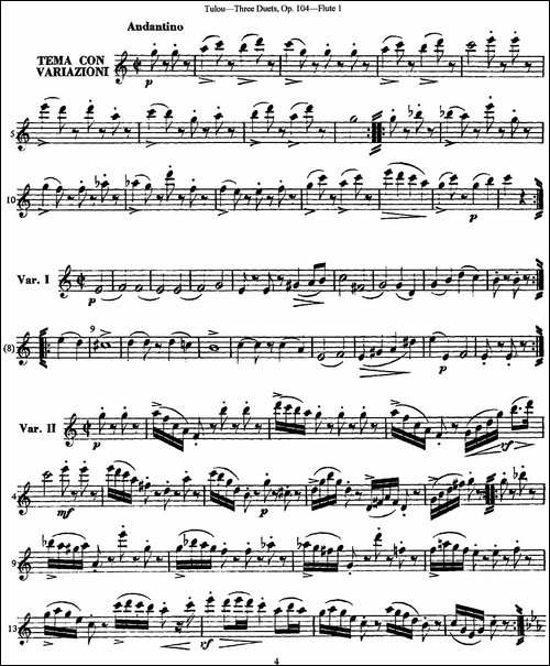 图露三首长笛简易重奏曲Op.104-Flute-1-NO.1-长笛五线谱|长笛谱