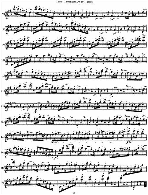 图露三首长笛简易重奏曲Op.104-Flute-1-NO.2-长笛五线谱|长笛谱