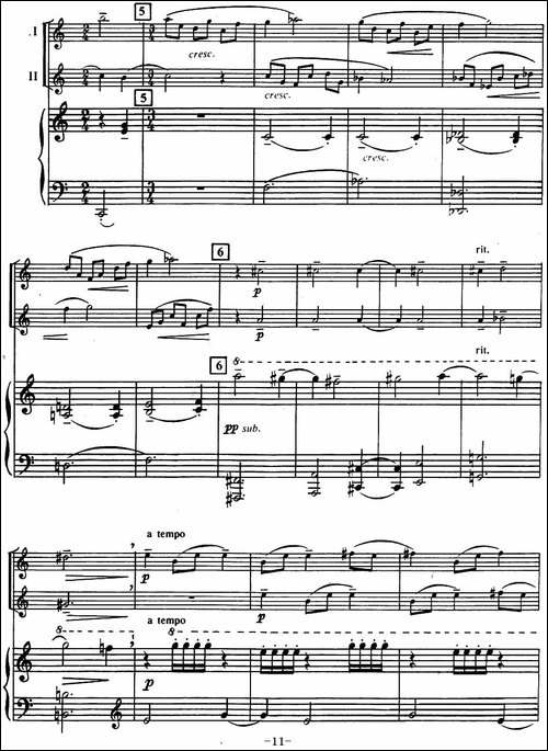 来自俄罗斯的2首长笛二重奏和1首长笛二重奏配钢-长笛五线谱|长笛谱