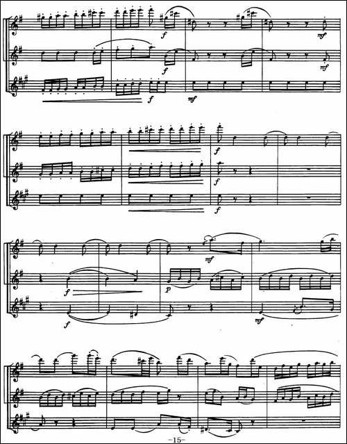 来自俄罗斯的2首长笛二重奏和1首长笛二重奏配钢-长笛五线谱|长笛谱