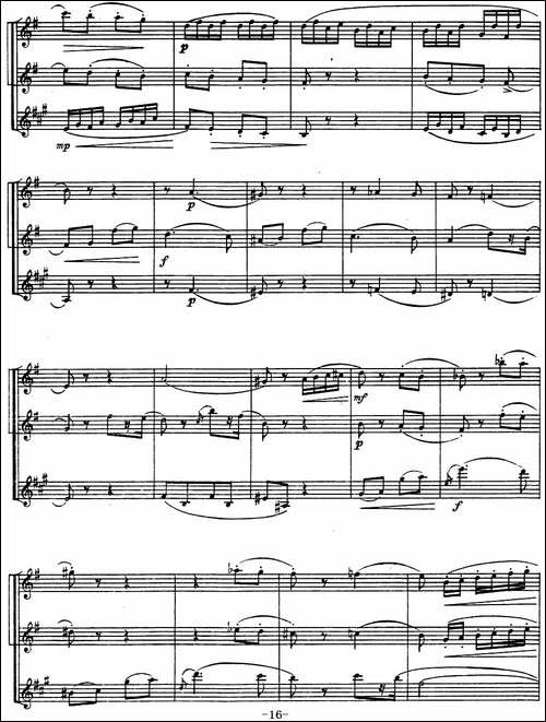 来自俄罗斯的2首长笛二重奏和1首长笛二重奏配钢-长笛五线谱|长笛谱