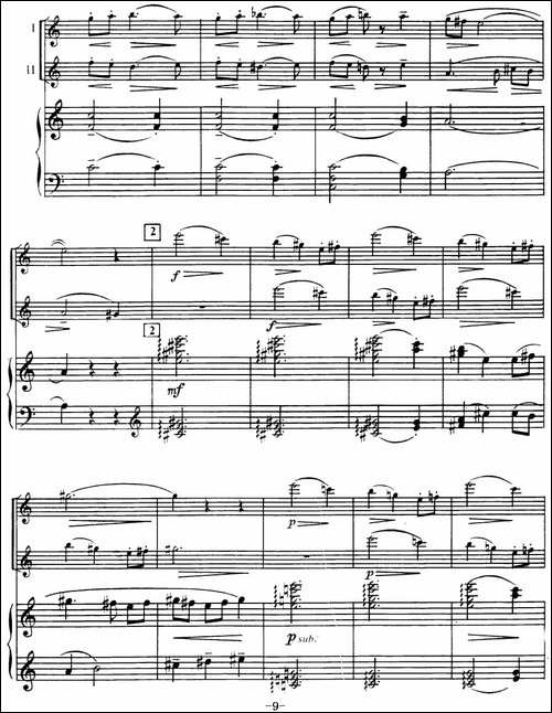 来自俄罗斯的2首长笛二重奏和1首长笛二重奏配钢-长笛五线谱|长笛谱