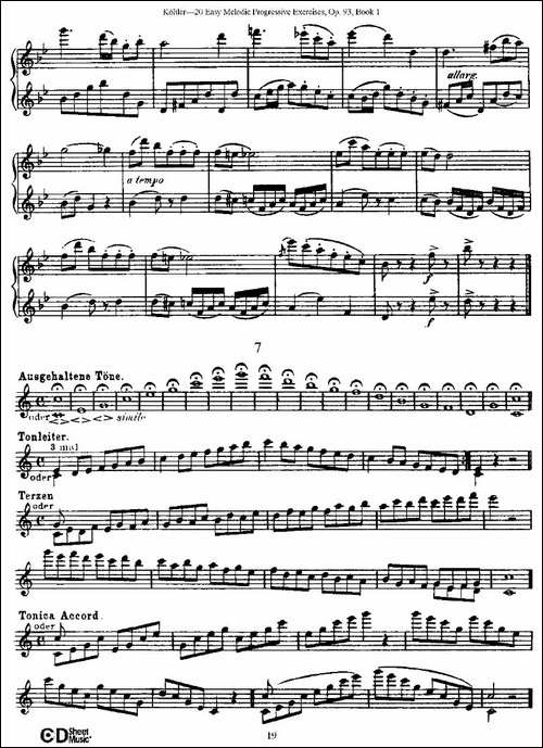 柯勒练习曲作品93号-长笛五线谱|长笛谱