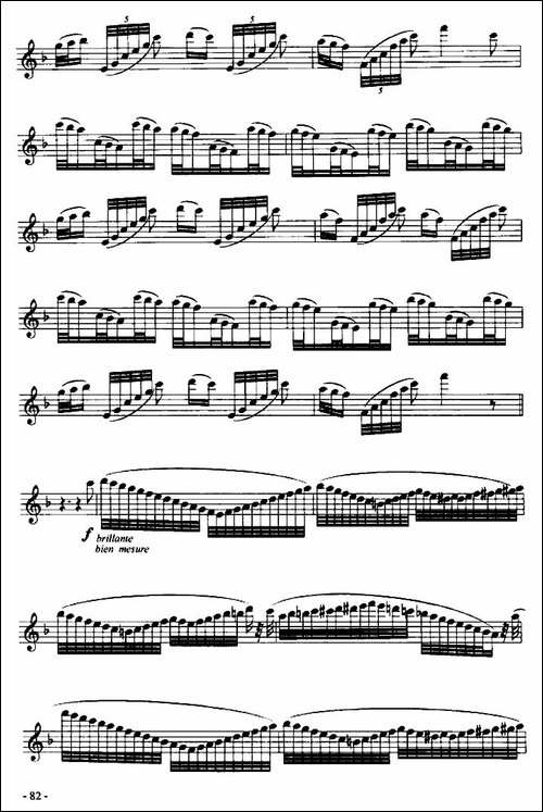 威尼斯狂欢节主题变奏曲-长笛五线谱|长笛谱