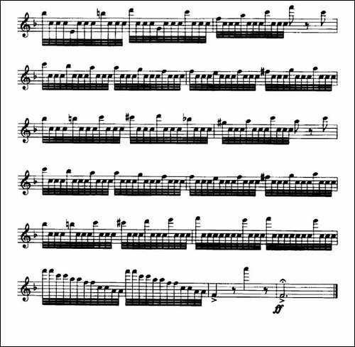 威尼斯狂欢节主题变奏曲-长笛五线谱|长笛谱