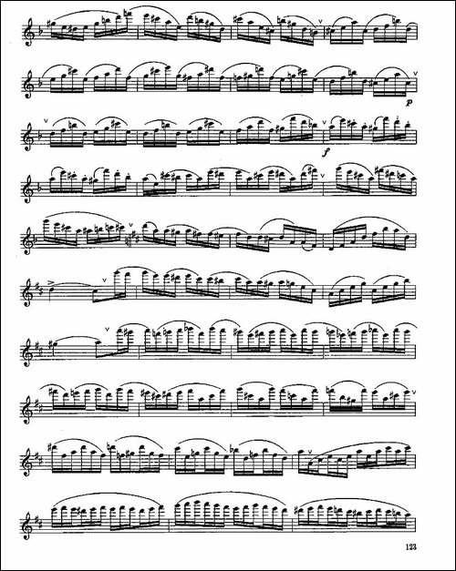 长笛八级考级曲谱-第一、二-长笛五线谱|长笛谱