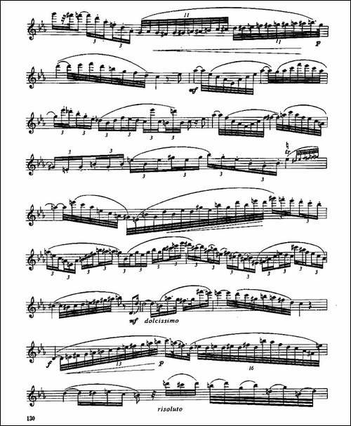 长笛八级考级曲谱-第一、二-长笛五线谱|长笛谱