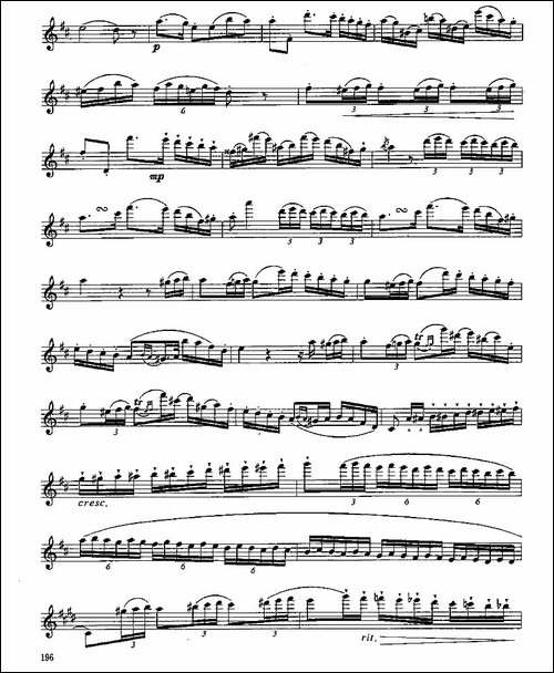 长笛九级考级曲谱-第四—2-长笛五线谱|长笛谱