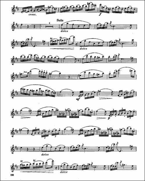 长笛九级考级曲谱-第四—2-长笛五线谱|长笛谱