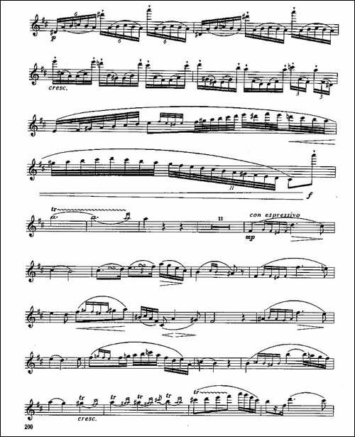 长笛九级考级曲谱-第四—2-长笛五线谱|长笛谱