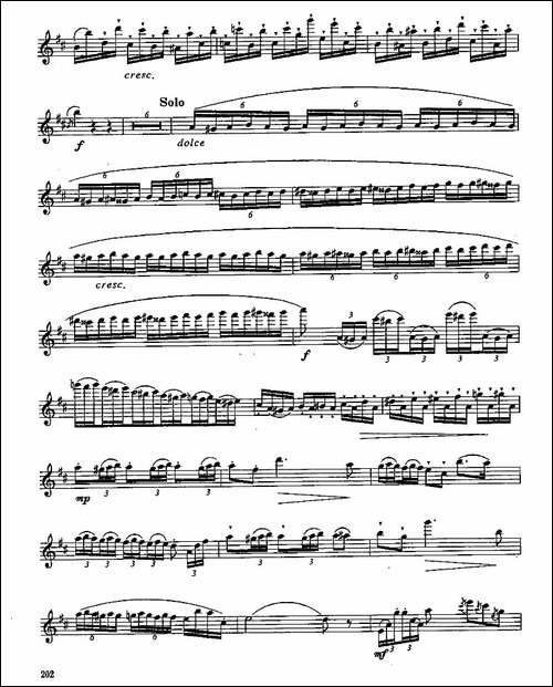 长笛九级考级曲谱-第四—2-长笛五线谱|长笛谱