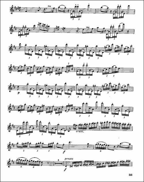 长笛九级考级曲谱-第四—2-长笛五线谱|长笛谱