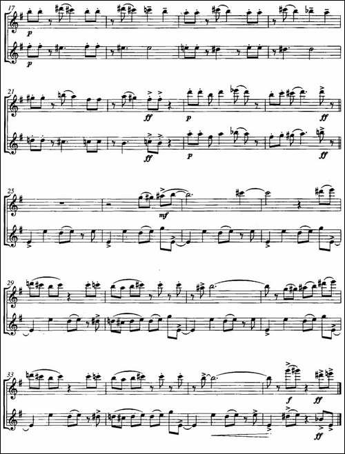 一重奏-Funky-Duo-二重奏-长笛五线谱|长笛谱