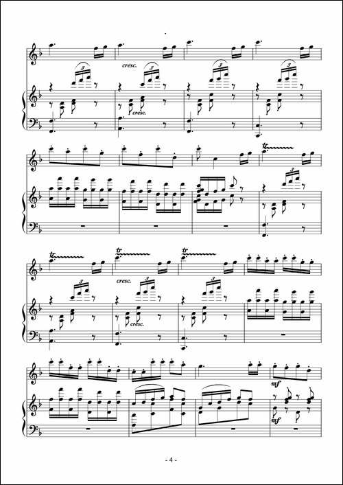 故乡行-长笛独奏+钢琴伴奏-长笛五线谱|长笛谱