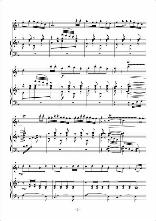 故乡行-长笛独奏+钢琴伴奏-长笛五线谱|长笛谱