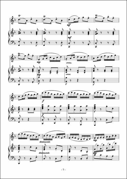 故乡行-长笛独奏+钢琴伴奏-长笛五线谱|长笛谱