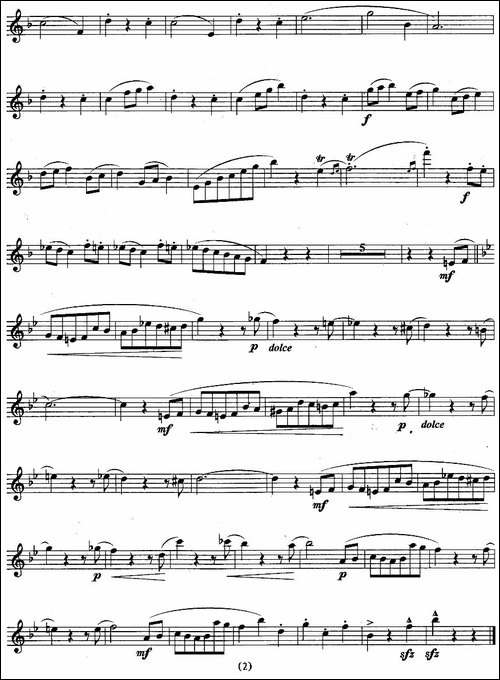 春之声圆舞曲-长笛五线谱|长笛谱