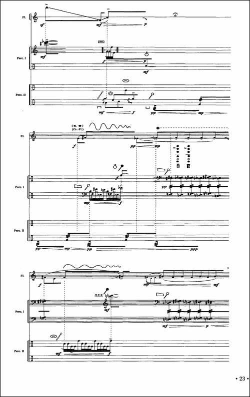 悲歌-长笛+打击乐-长笛五线谱|长笛谱