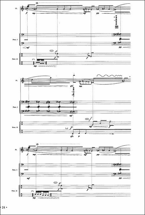 悲歌-长笛+打击乐-长笛五线谱|长笛谱