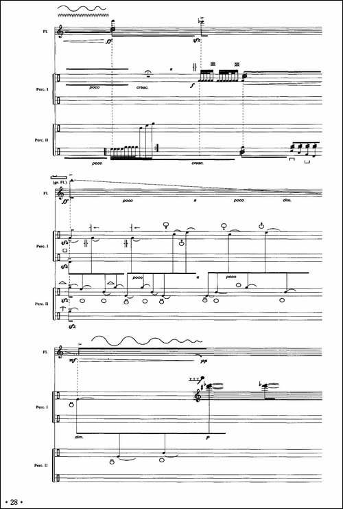 悲歌-长笛+打击乐-长笛五线谱|长笛谱