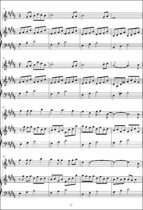 爱的供养-电视剧《宫》主题曲、长笛+钢琴-长笛五线谱|长笛谱