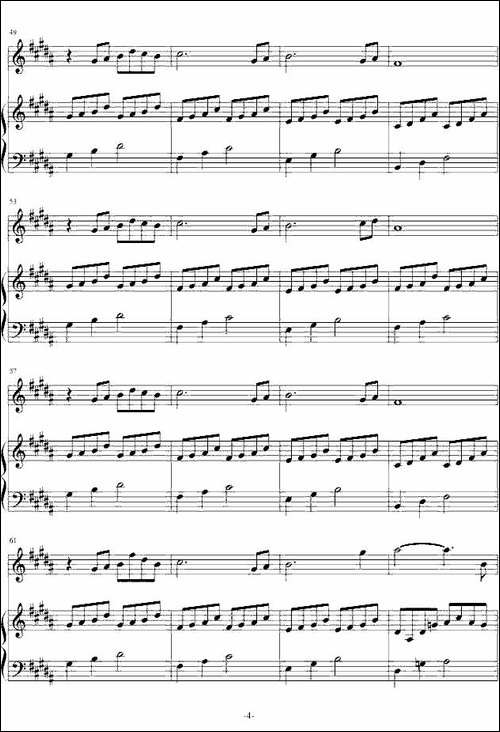 爱的供养-电视剧《宫》主题曲、长笛+钢琴-长笛五线谱|长笛谱