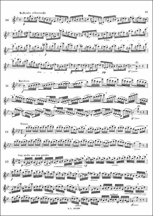 简易练习曲100首-长笛五线谱|长笛谱