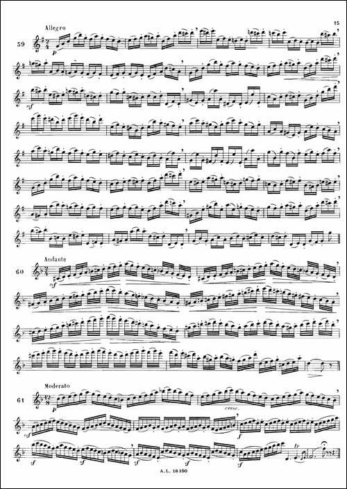 简易练习曲100首-长笛五线谱|长笛谱