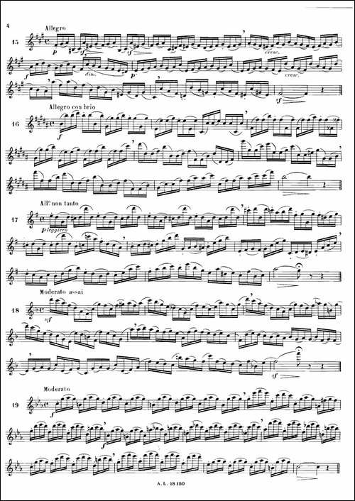 简易练习曲100首-长笛五线谱|长笛谱