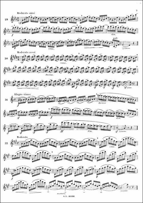 简易练习曲100首-长笛五线谱|长笛谱