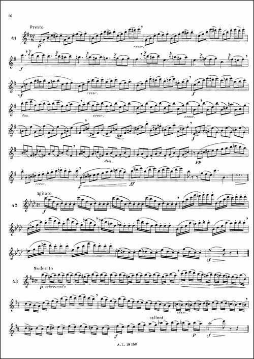 简易练习曲100首-长笛五线谱|长笛谱