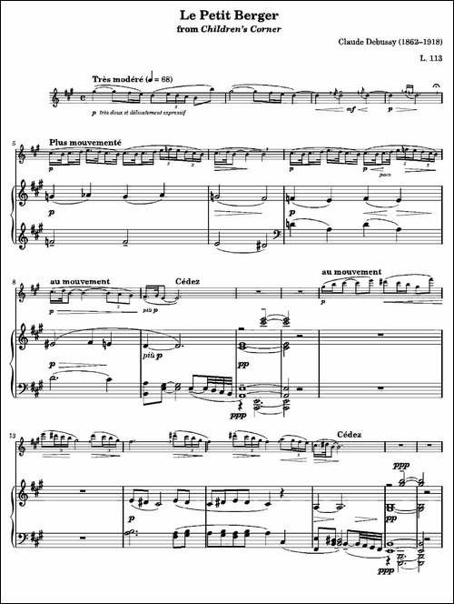 小牧羊人-长笛五线谱|长笛谱