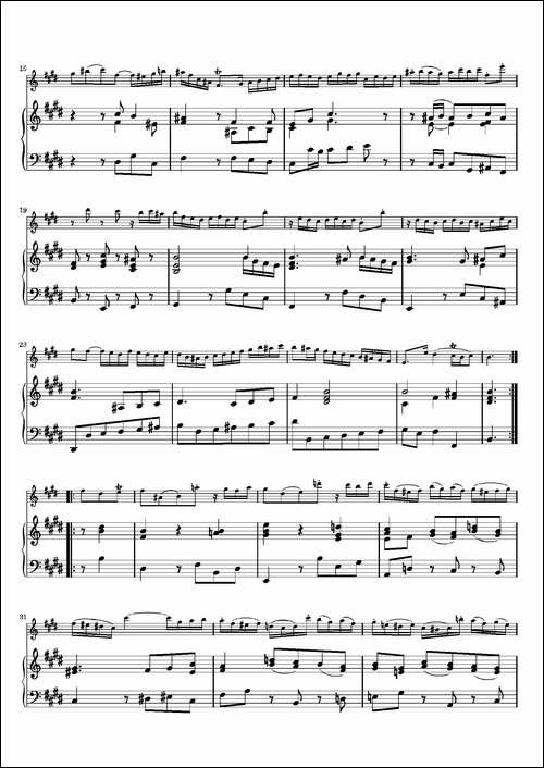 Allegro-Assai-BWV1035--长笛五线谱|长笛谱