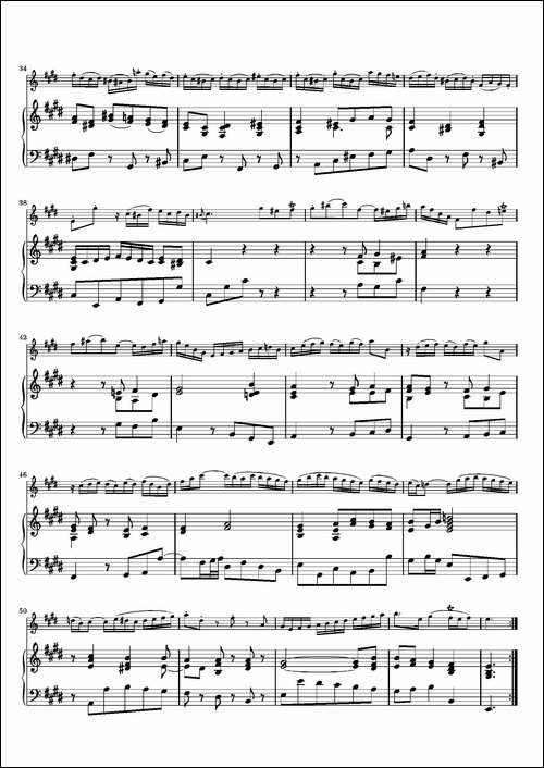Allegro-Assai-BWV1035--长笛五线谱|长笛谱