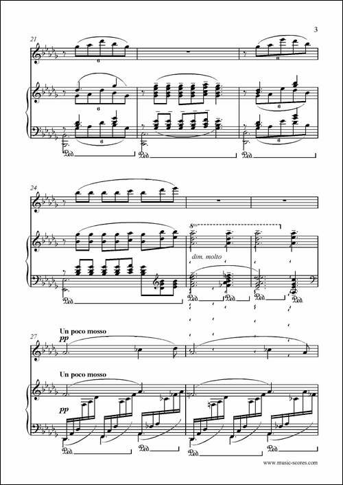 Clair-de-lune-长笛+钢琴伴奏-长笛五线谱|长笛谱