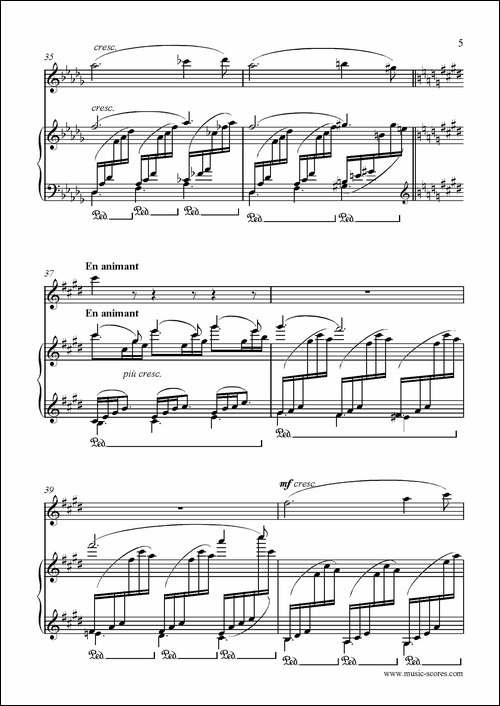 Clair-de-lune-长笛+钢琴伴奏-长笛五线谱|长笛谱