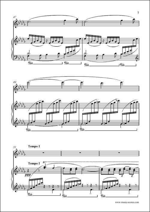 Clair-de-lune-长笛+钢琴伴奏-长笛五线谱|长笛谱