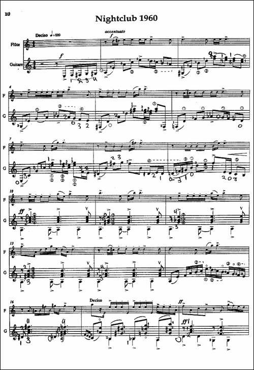 Histoire-du-Tango：3、Nightclub-1960-长笛+-长笛五线谱|长笛谱