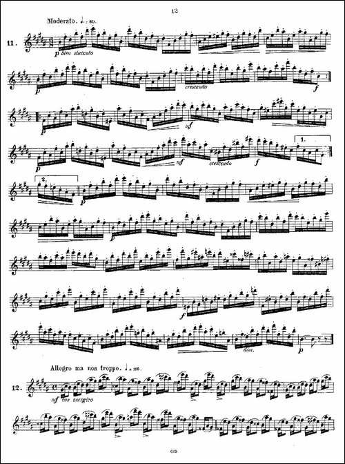 24-instructive-Uebungen.Op.30-1—12-长笛五线谱|长笛谱