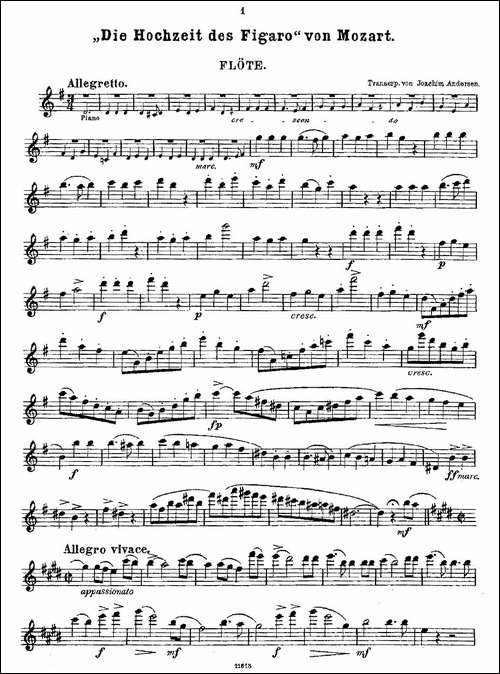 Opern-Transcriptionen.Op.45-1-长笛五线谱|长笛谱